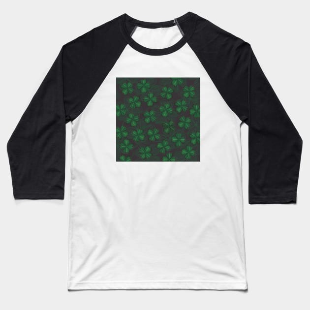 Shamrock pattern Baseball T-Shirt by dddesign